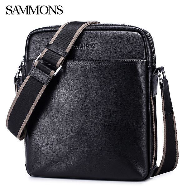 

sale sammons men's genuine leather messenger bags causal cowhide shoulder small crossbody bag leisure satchel male bolsas