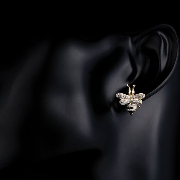 

2019 fine gift earrings long earrings for women with full shiny cubiz zircon female earring, Golden