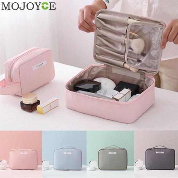 

candy color cosmetic storage bags women travel handbag zipper makeup case wash clutch casual pouch
