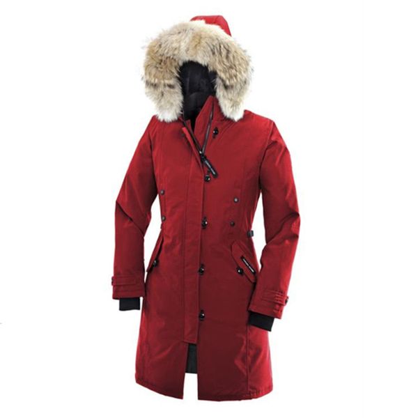 

dhl women winter femme outdoors fur down canada jacket thick warm kensington down coat thicken fourrure hooded parka manteaus doudoune, Black