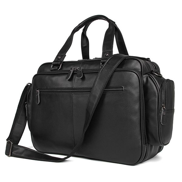 

luufan business bag handbag men genuine leather black briefcase classic tote bag for layer