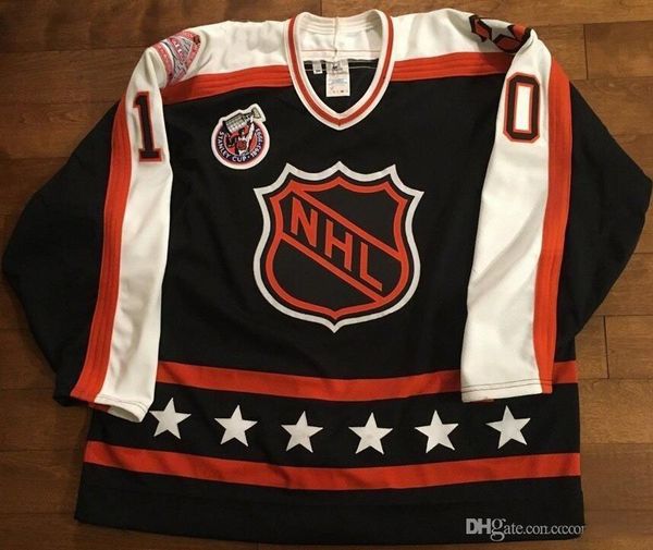

size xxs-6xl vintage all star game montreal gary roberts 1993 44th hockey jersey embroidery stitched customize any number and name jerseys, Black;red