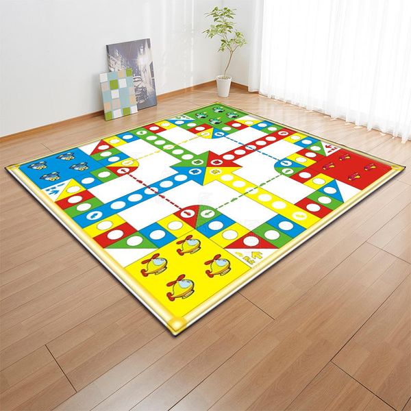 

creative flying chess board game 3d print carpet for livingroom bedroom bedside modern non-slip area rug blanket home decoration