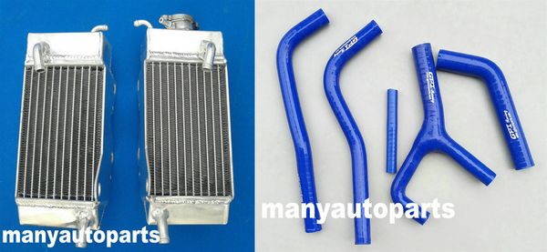 

aluminum radiator + blue silicone hose for cr250r 1983 83