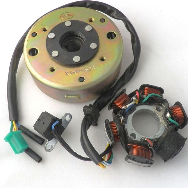 

zhuangqiao магнето статор dc 6 полюс flywheel для scooter gy6 125cc 150cc qualified