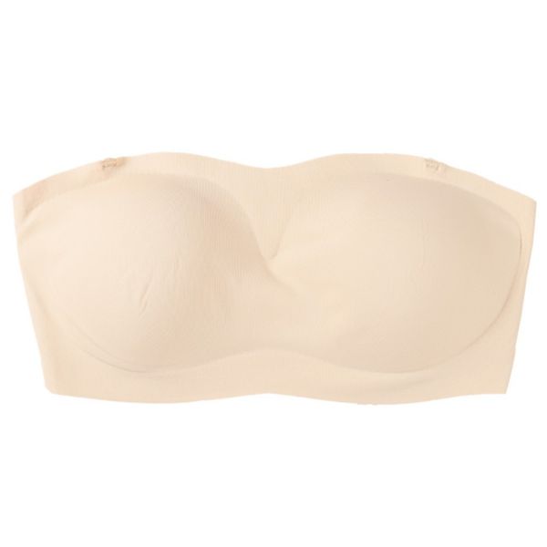 

2019 lingerie strapless bra anti skidding push up bra women one piece seamless invisible bras for women, Red;black