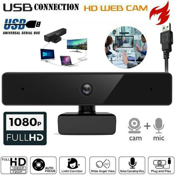 

t6s web camera 1080p hd megapixels usb2.0 webcam camera with mic clip-on for computer pc lap30fps auto focus