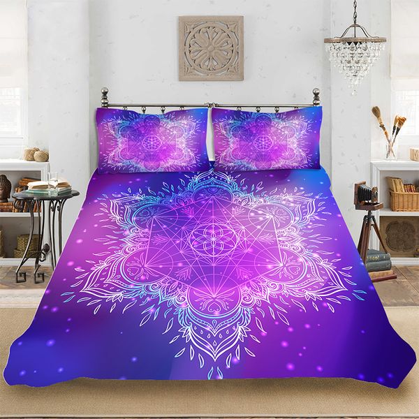 

3d hd print comforter mandala pattern light bedding set bedclothes include duvet cover pillowcase print home textile bed linens