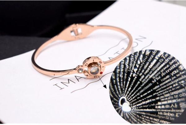 

titanium steel bracelet stainless steel rose gold lovers bracelet accessories, Golden;silver