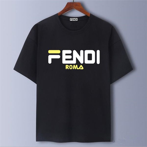 

19ss fends italy t shirt brand men women roma designers sweatshirt casual shirts clothing summer black white luxury polo shirts s-3xl/fendi