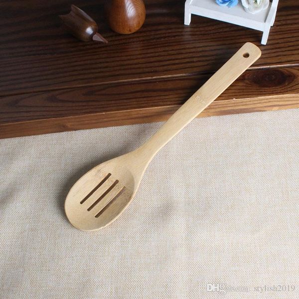 Экологичные Bamboo Ложка Лопатка 6 Стилей Портативной деревянный Utensil Кухня Готовит токарь выдолбленной Смешивание держателя Лопата wcw617