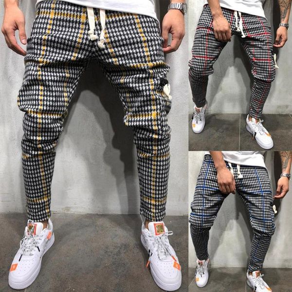 

men's pants 2021 casual line long pant sport straight hip hop slim fit trousers jeans pantalones hombre streetwear joggers sweatpants, Black