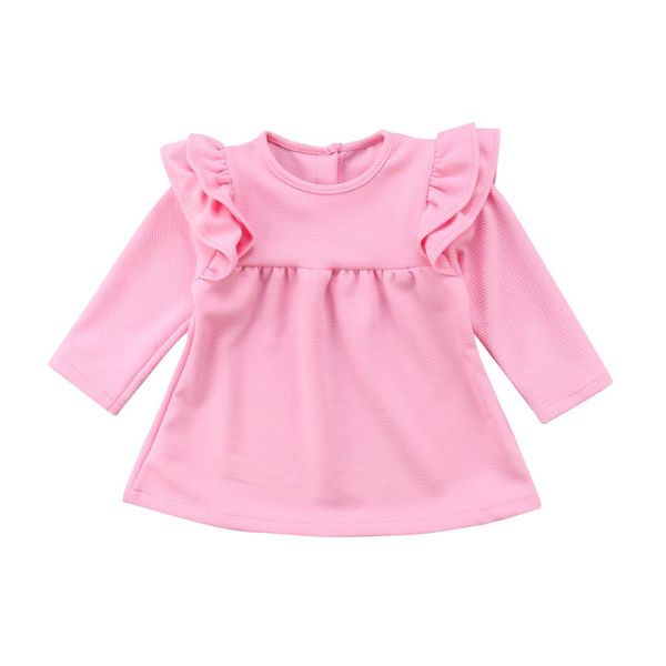 

2019 style kids baby fashion girl spring summer autumn casual long sleeve adorable party clothes 6m-4y, Blue