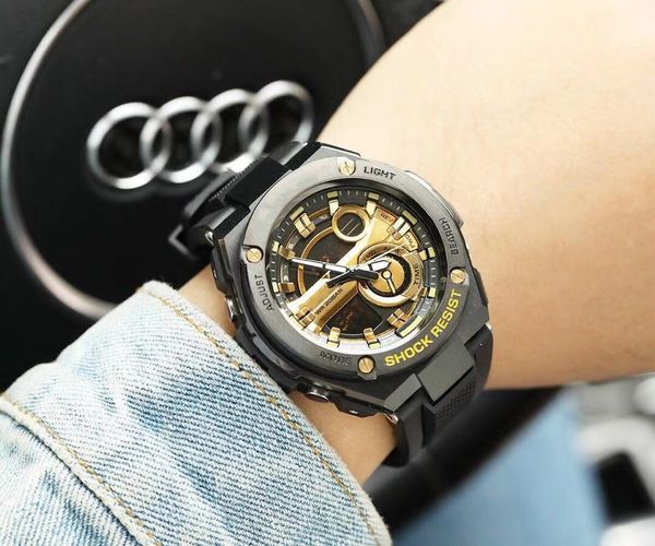

Высококачественные цифровые спортивные мужские часы GA110 водонепроницаемый и уда