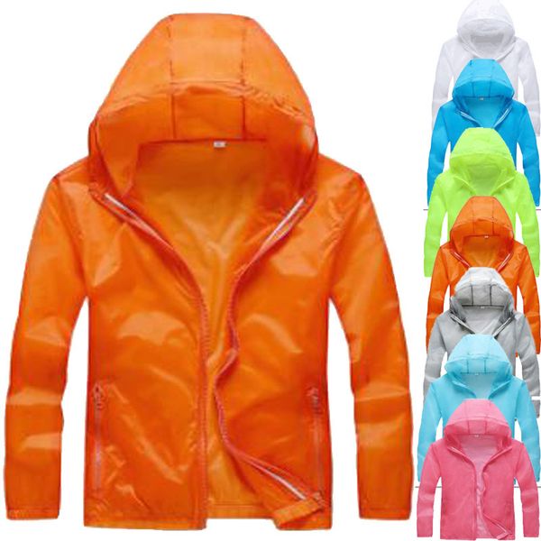 

new men women quick dry skin jackets color anti-uv thin coats outdoor sports brand clothing beach fashion male female jacket, Black;brown