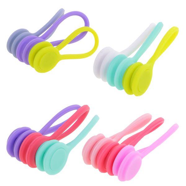 

12pack earphone cable winders,silicone rubber magnetic corder winders wrap, string cable ties for management of headset cables,bookmarks