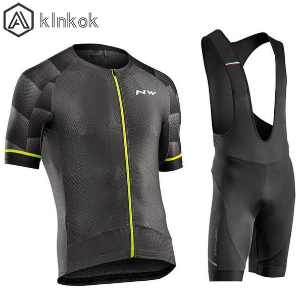 

men's cycling jersey set with 3 rear pockets short sleeves bib shorts elasticity mtb bike shirt breathable quick dry, Black;blue