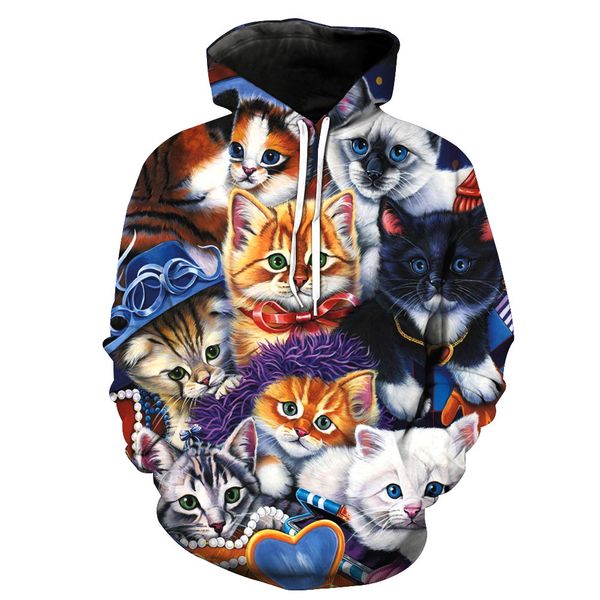 

euro-american star miaoxing p printed hat pocket cover men's tidal hat men's guard clothes sweatshirt men blouse hoodies, Black
