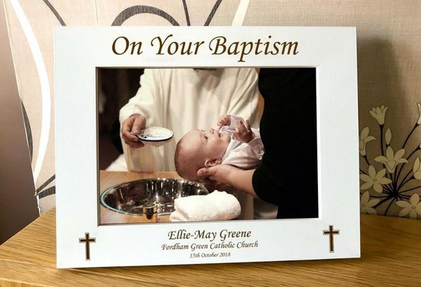 

personalised engraved p frame baptism p frame christening naming ceremony gift godmother gift baptism
