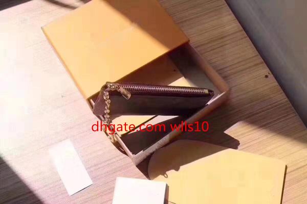 

lb04 с оранжевой коробкой key pouch натуральная кожа держит 100% кожа известного классического дизайнера женщин ключница портмоне небольшой, Red;blue