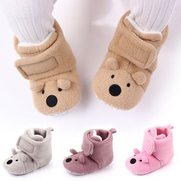 

baby shoes first walkers winter warm animal face crawl anti-slip toddler prewalkers soft infant newborn crib shoes