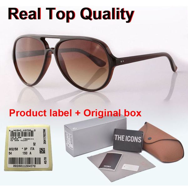 

5 colors classic sunglasses brand designer men women sun glasses eyewear plank frame glass lens with cases and box, White;black