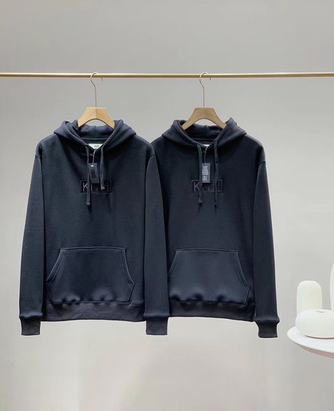 

kith мужчин женщин балахон американского бренда 20 пружинный дизайнер балахон роскошный вышитый логотип толстый пружинный балахон высокого к, Black