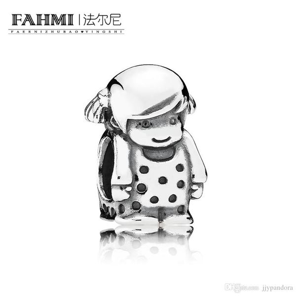 

hywo 100% 925 sterling silver 791531 little girl charm beaded original jewelry women's wedding holiday charming gift, Black