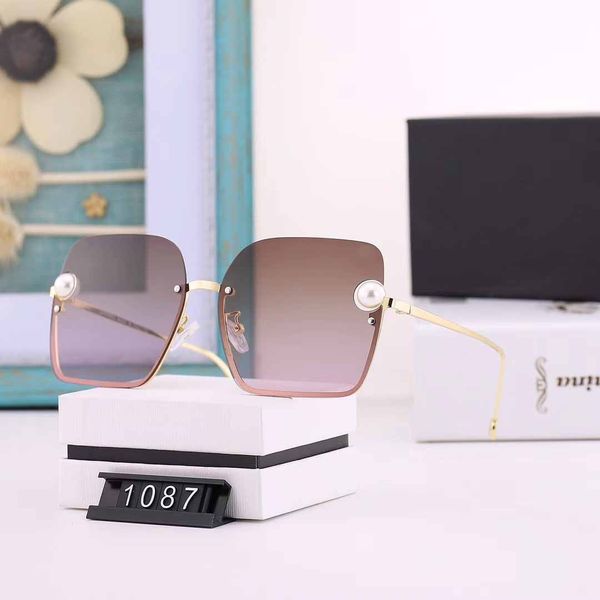 

new stylish fashion designer sunglasses 1067 round frame ladies generous style uv400 protection eyewear with box