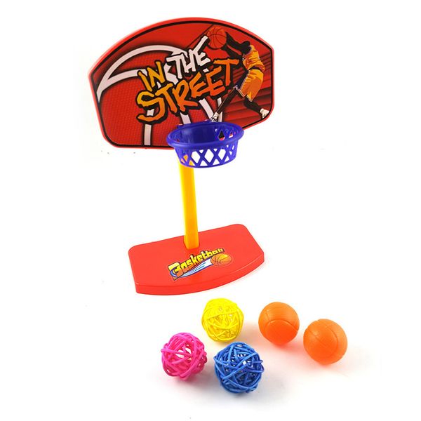 

1set balls pet birds chew toy parakeet bell balls parrot toys birdie basketball hoop props pet parrot products supplies