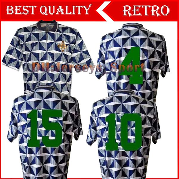 

retro northern ireland 1990-92 soccer jerseys futbol camisas vintage football camiseta classic shirt kit maillot maglia, Black;yellow