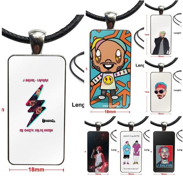 

j balvin hip hop glass cabochon choker pendant rectangle necklace steel color jewelry for women party, Silver