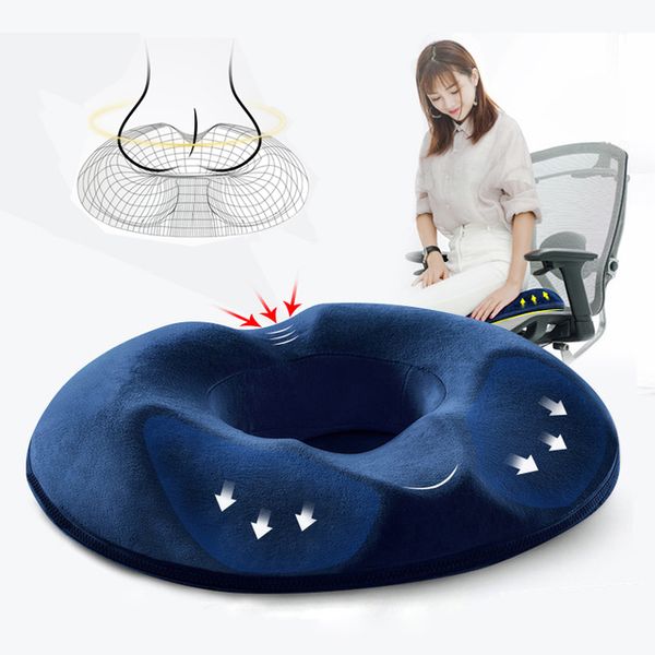 

memory foam chair seat cushion office spinal alignment orthopedic seat cushion car grid breathable chair pad washable cover dbc dh0762-2