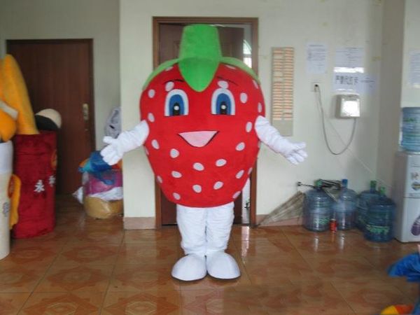 2019 costume di lusso bello premio classico della mascotte della fragola di vendita calda, costume della mascotte della frutta Trasporto libero