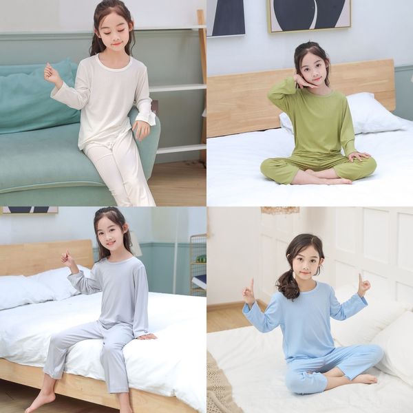 

xiaojuncai children's air conditioning home clothes thin modal mosquito-proof suit for children air conditioning set for children
