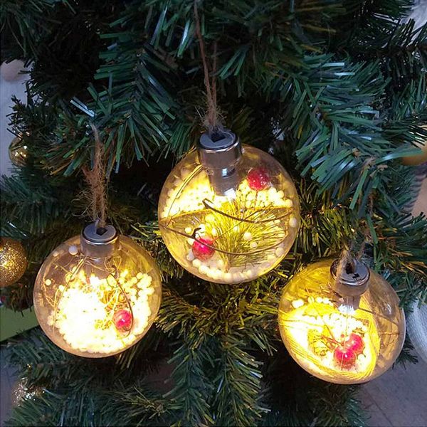 

christmas tress glowing decorations ball transparent plastic ornament christmas tree decorations supplies for home garden party