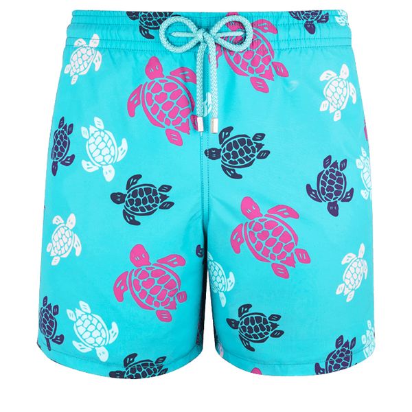 

vilebre men's shorts men swimwear stretch turtles flowers new summer casual pants fashion style mens bermuda beach shorts 050, White;black