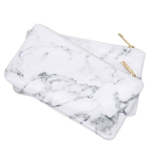 

marble multi-function coin purse box travel makeup cosmetic bag toiletry pencil case cute shaped