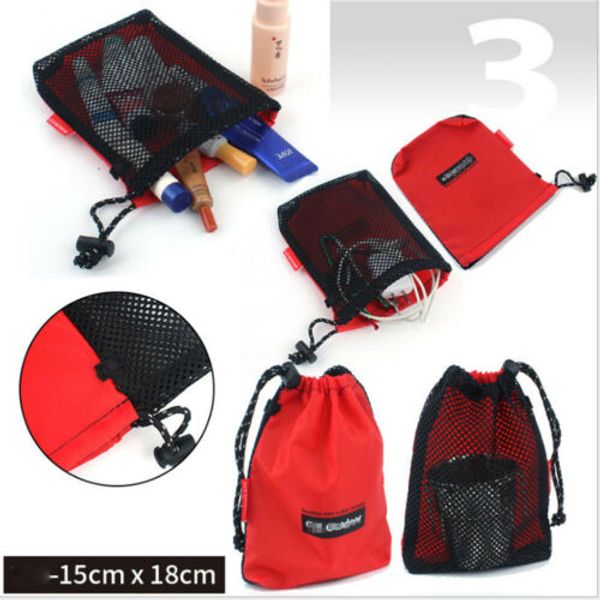 

us 5pcs outdoor waterproof oxford bags sack pouch camping drawstring stocking storage bag