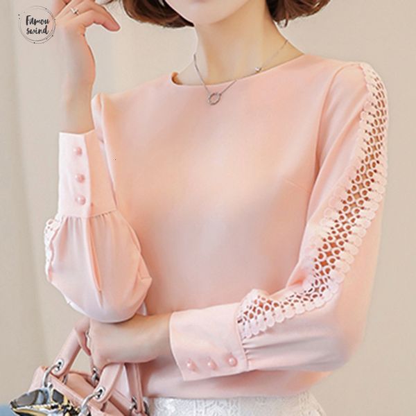 

женщины блуза рубашка выдесть блузу tops для shirt geometry casual для работы blusas белых розового нового 9 10 гильзы, White