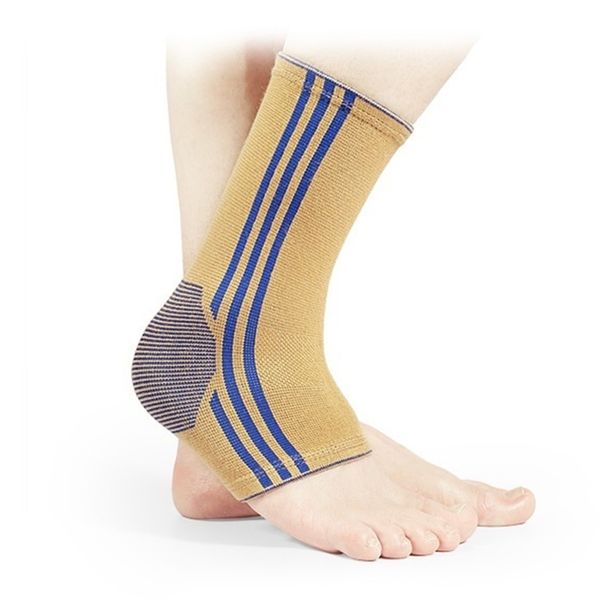 

1 pair ankle protect support sport outdoor basketball jump soccer football ankle protect socks running training sports, Blue;black