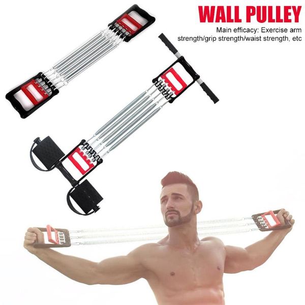 

spring chest developer expander men fitness tension puller stainless steel muscles exercise workout equipment resistance bands