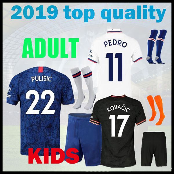 

Kit 2019 2020 kante lampard odoi jorginho puli ic cheek occer jer ey 19 20 fabrega willian higuain david luiz kid football hirt, Black
