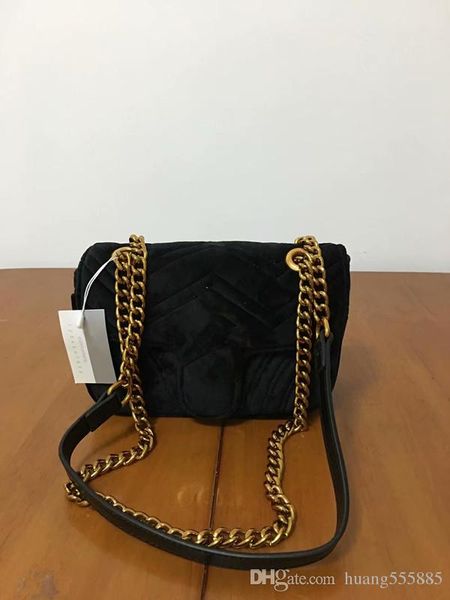 

classic fashion single shoulder bag european and american popular brand messenger bag women golden fleece face chain oblique me