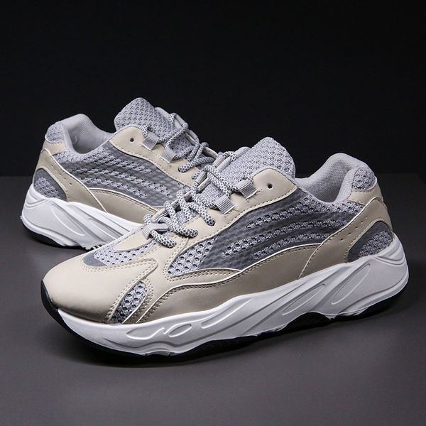 

2020 classic sneakers fashion mesh breathable men's casual shoes outdoor walking jogging shoes zapatillas, Black