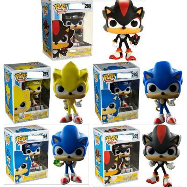 

kawaii funko pop sonic boom amy rose sticks tails werehog pvc action figures knuckles dr. eggman anime pop figurines dolls toys for children
