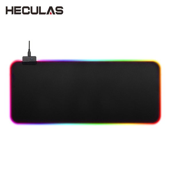 

HECULAS игровой коврик для мыши USB проводная RGB светодиодное освещение 7 красочный коврик для мыши Коврик для мыши 25x35cm 80x30cm