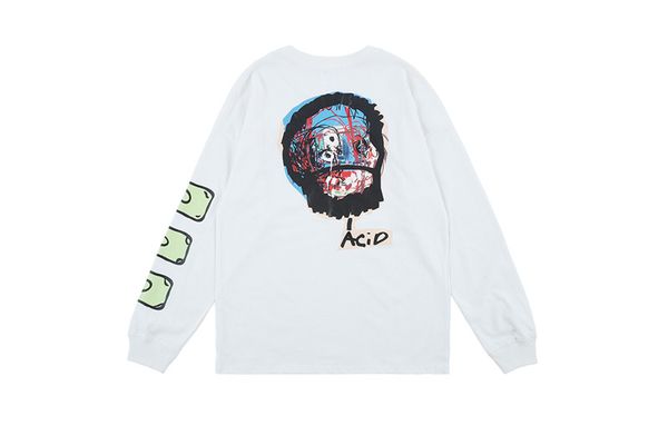 

awge awge новый бренд мода роскошный дизайнер мужские футболки awge с длинным рукавом футболки мужчины женщины agbest качество awge топ трой, White;black