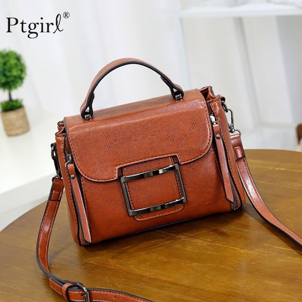 

2019 fashion genuine leather handbag woman small vintage crossbody bags ptgirl women shoulder messenger bag handtassen dames sac