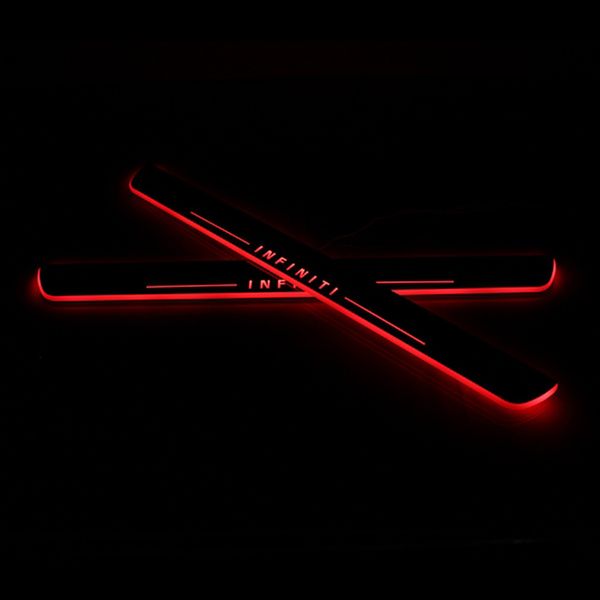 

for infiniti qx70 2013 2014 2015 2016 acrylic moving led welcome pedal car scuff plate pedal door sill pathway light